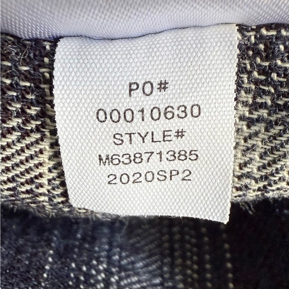 Vince Men’s Classic Fit Navy Plaid Button-Down Shirt Size L - Picture 6 of 10